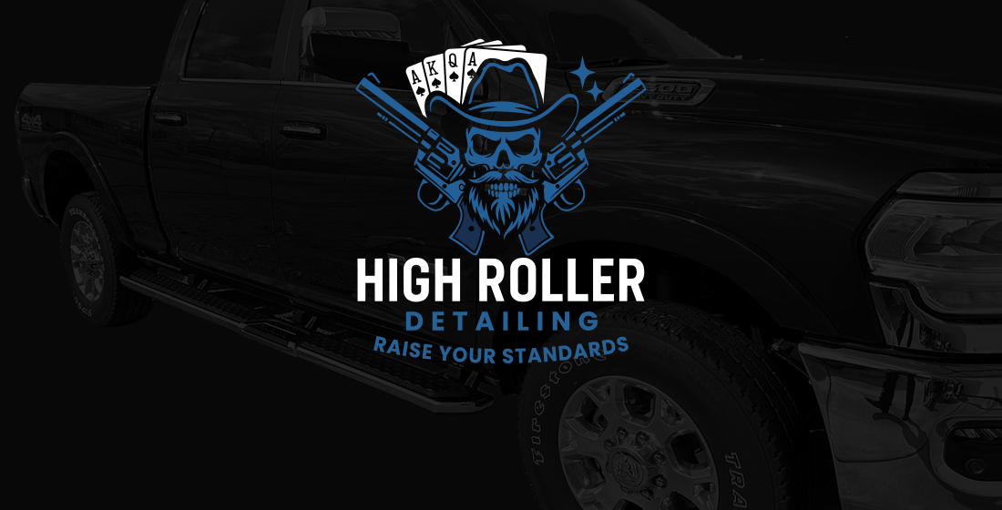 High Roller Detailing Project with Homepage Snapshot and two screenshots of the admin dashboard & CMS